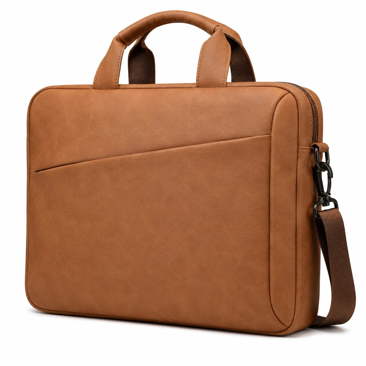 Wasserabweisende Laptop Tasche 15 Zoll Braun mit Gepolsterten Fächern