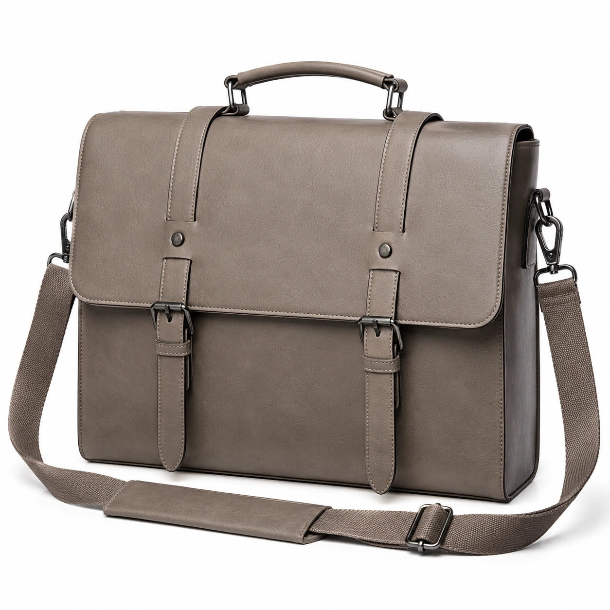 Herren Aktentasche Klassisch Taupe 40cm