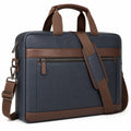 Business Aktentasche mit Laptopfach Blau und Braun