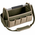 Praktische Werkzeugtasche mit robustem Griff und Schultergurt grün/beige