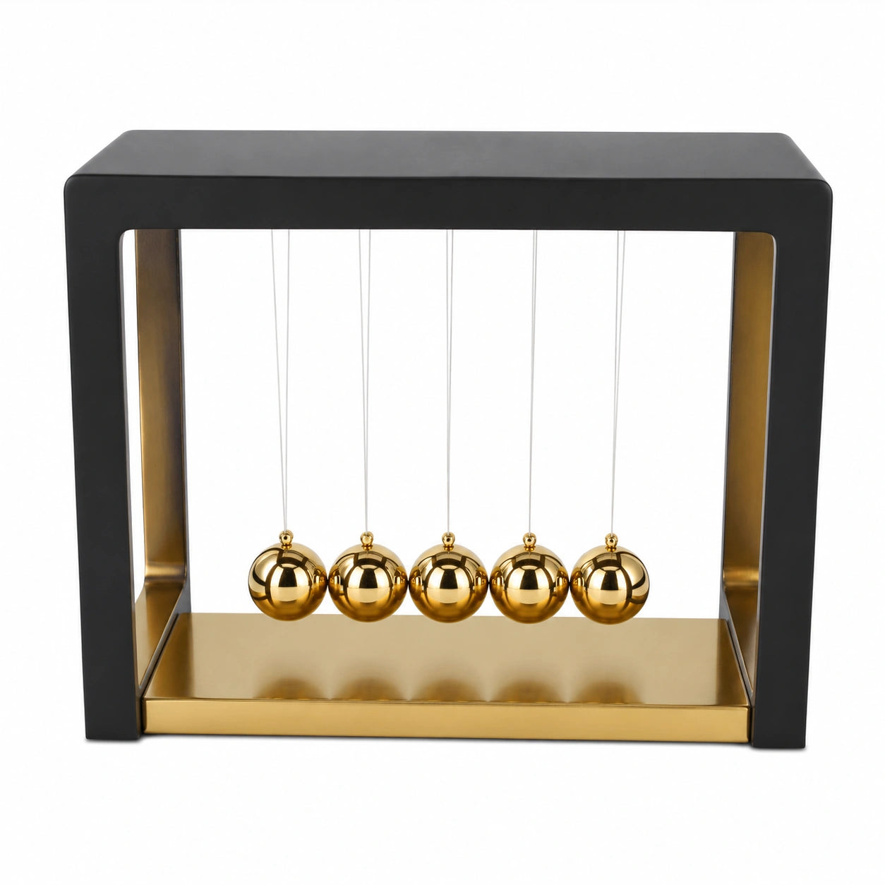 Newton Pendel Kugelspiel Gold Schwarz – 18cm