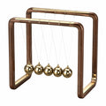 Newtonsches Pendel Schreibtischspielzeug Braun Gold, 18x12x16cm