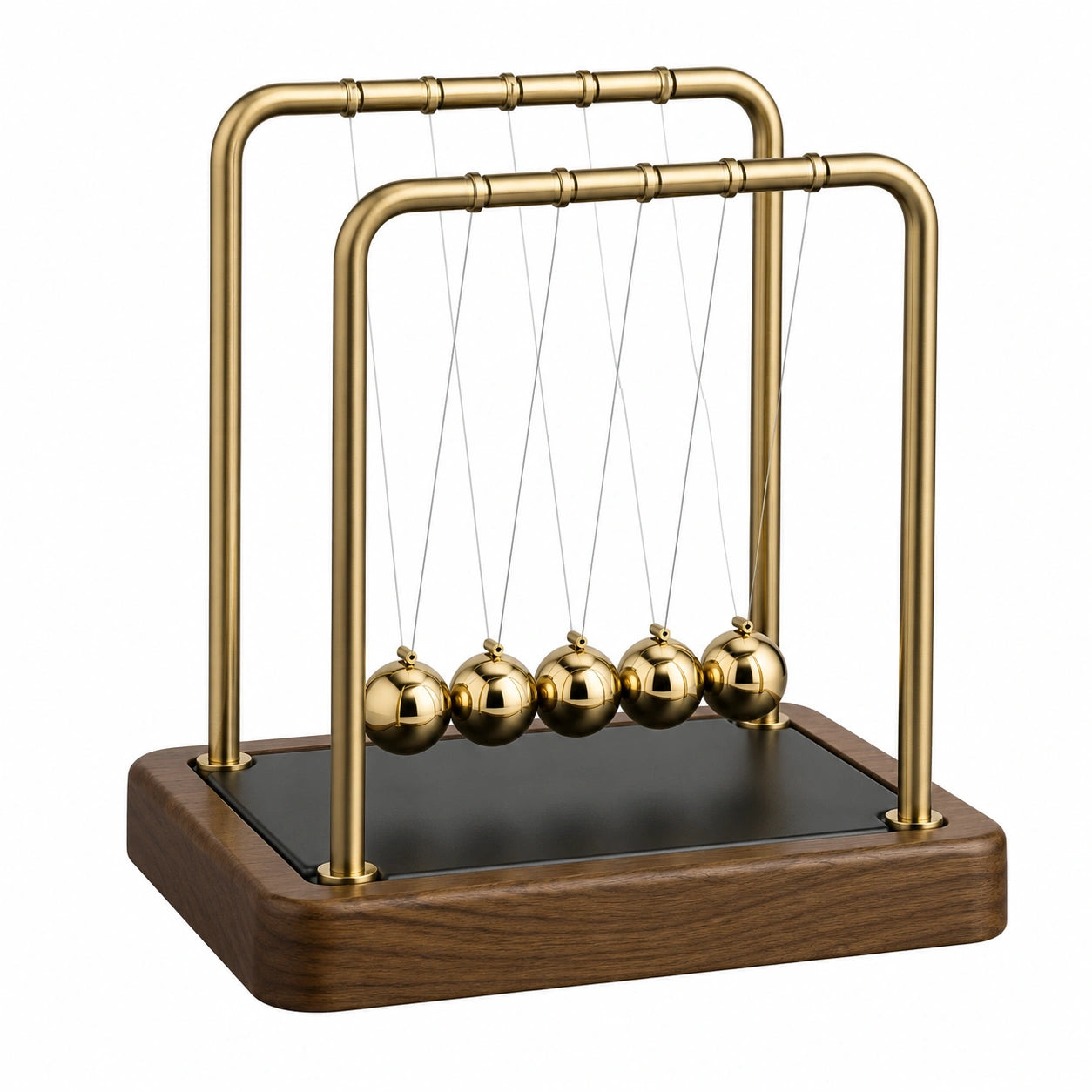 Newtonsches Pendel Kugelspiel Gold 18x12x20cm