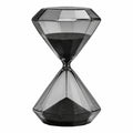 Geometrische Sanduhr mit schwarzem Sand – 30 Minuten