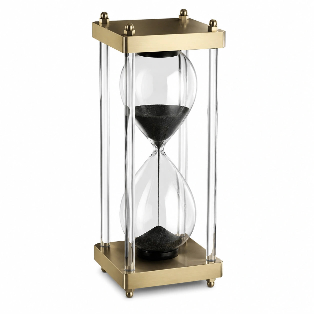 Dekorative Sanduhr Gold und Schwarz, 60 Minuten