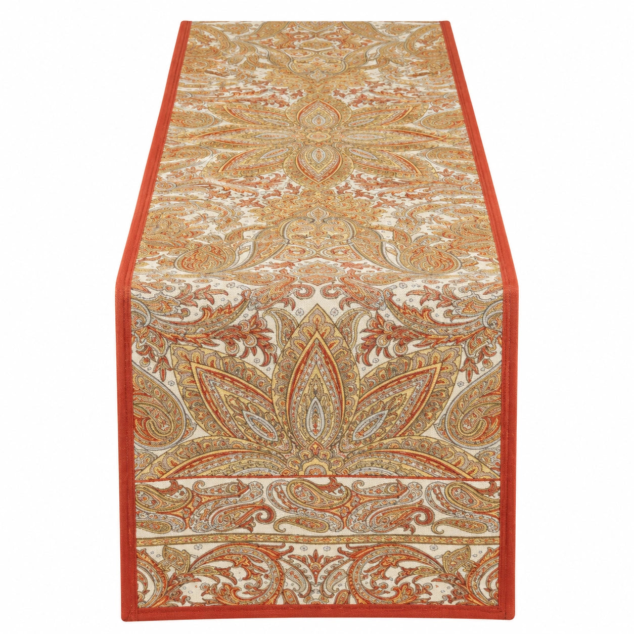 Paisley Tischläufer in Orange und Beige