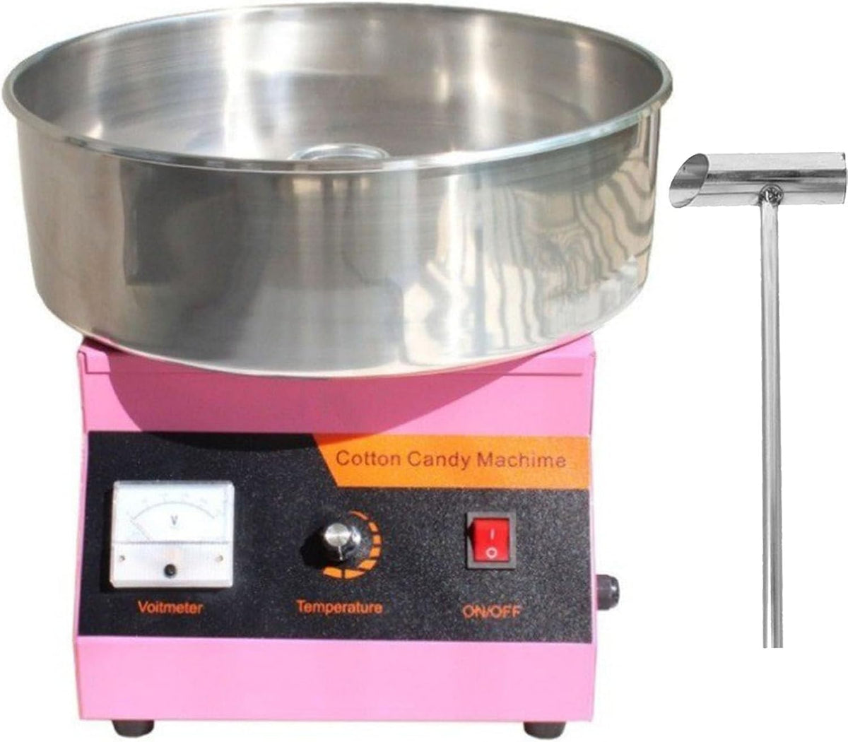 SHENGSHIYU Zuckerwattemaschinen, Schwarz, Zuckerwatte Maschine Klein mit Zuckerschale und Zuckerlöffel, Temperaturregelung 50°C - 300°C