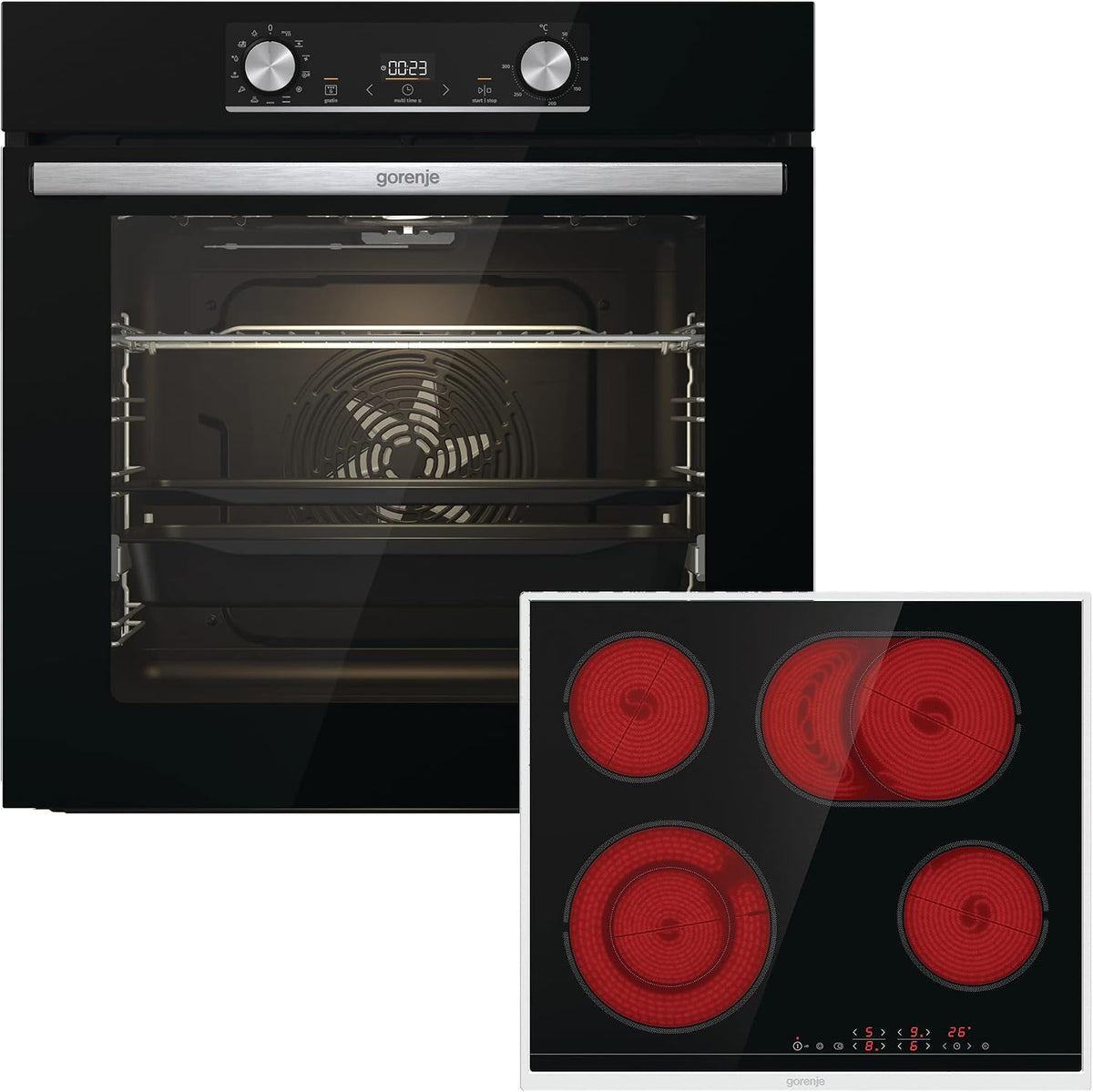Gorenje Backofen, 77 L, Schwarz
