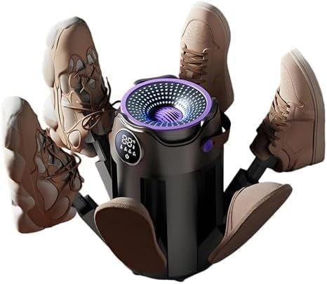 Stiefel Wäschetrockner, Schwarz, und Handschuhtrockner mit 6 Armen, 360° Heißluftzirkulation, digitaler Touchscreen