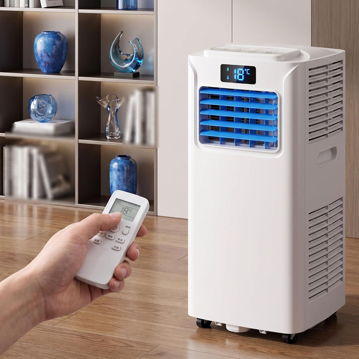 Mobiles Klimagerät, Weiß, Tragbare Klimaanlage 12000 BTU, kühlt bis zu 300 sq ft, Smart Unit mit Kühlung, Luftentfeuchter