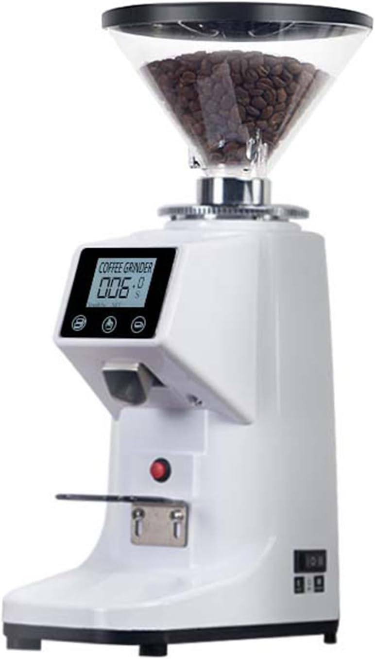 BankiE Kaffeemaschine, 23 * 13 * 36 cm/23 * 13 * 46 cm, 220 V, Weiß, Kaffeemühle, Touchscreen-Timing, gewerbliche Haushalts-Espressomaschine
