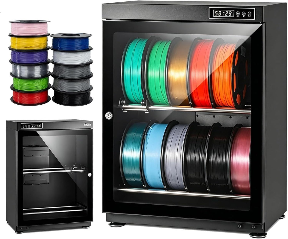 YISHENX Luftentfeuchter, 70 L, Weiß, Trockenschrank Für 3D-Druckmaterialien, Elektronischer schrank, Entfeuchtungsbereich: 15%