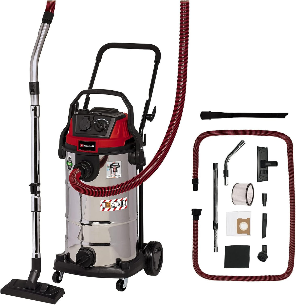 Einhell Kindersitz, 1500 W, 40l, Braun, Nass-Trockensauger TE-VC 2340 SACL (, HEPA-Faltenfilter, Filterreinigungssystem