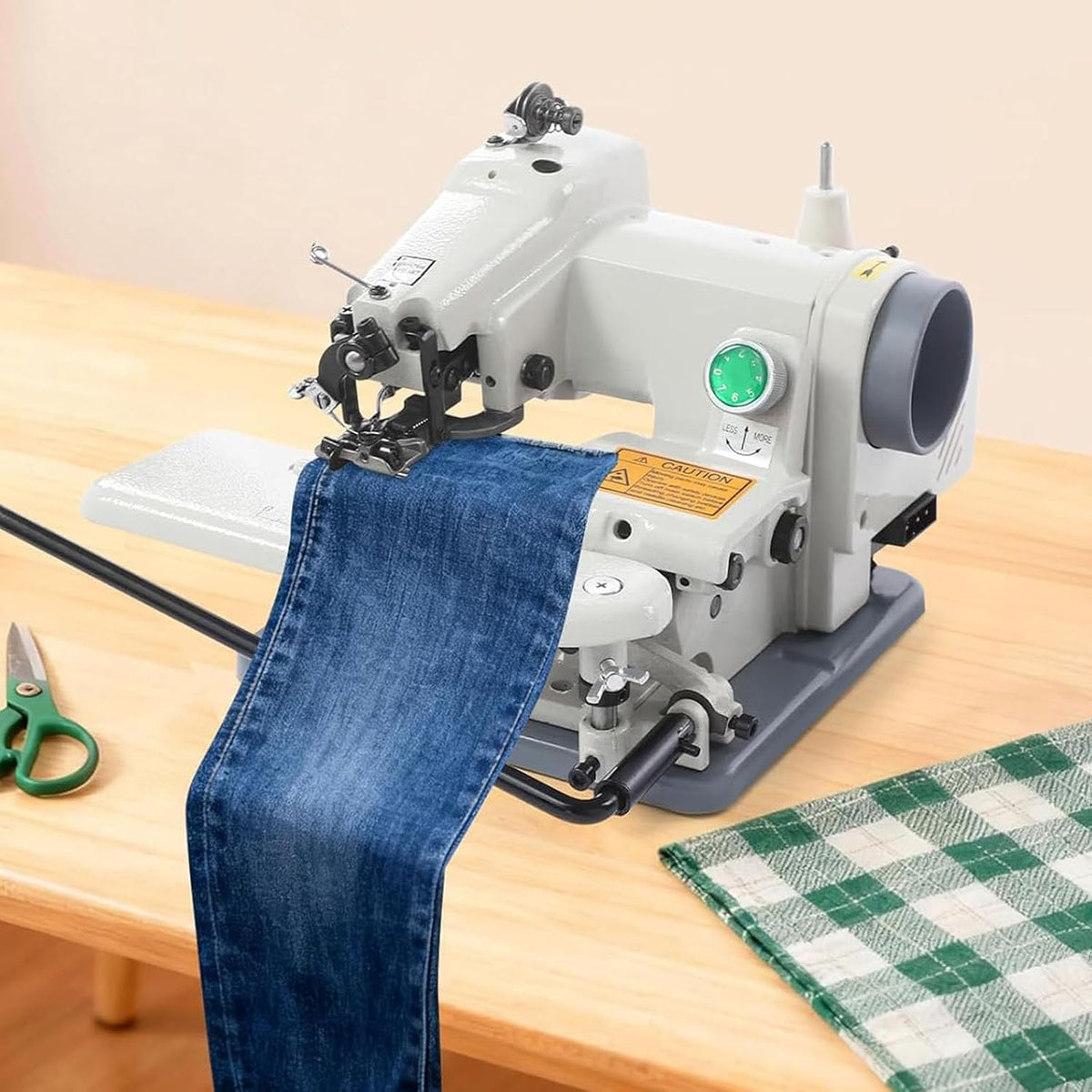 YXYLJOZ Overlock-Nähmaschinen, Schwarz, Nähmaschine mit verdeckter Bedienung, Overlockmaschine, professionelle Nähmaschine