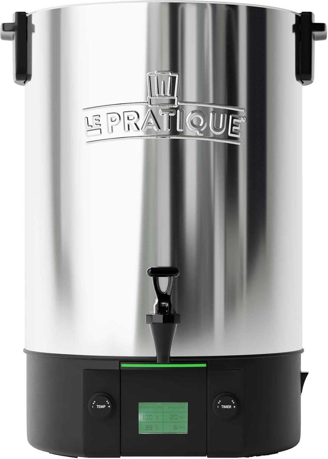 LE PRATIQUE Einkochautomaten, Silber, Elektronischer Sterilisator Edelstahl 14 Gläser 2200 Watt