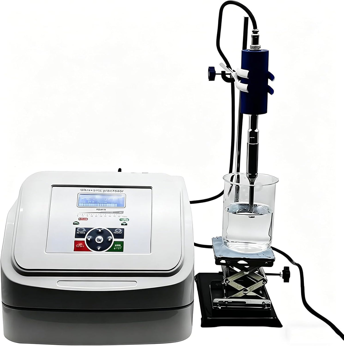 Ultraschall Monitor, Schwarz, Homogenisator mit digitaler Steuerung, Laborzelldisruptor Sonicator mit Titansonde für Biologie