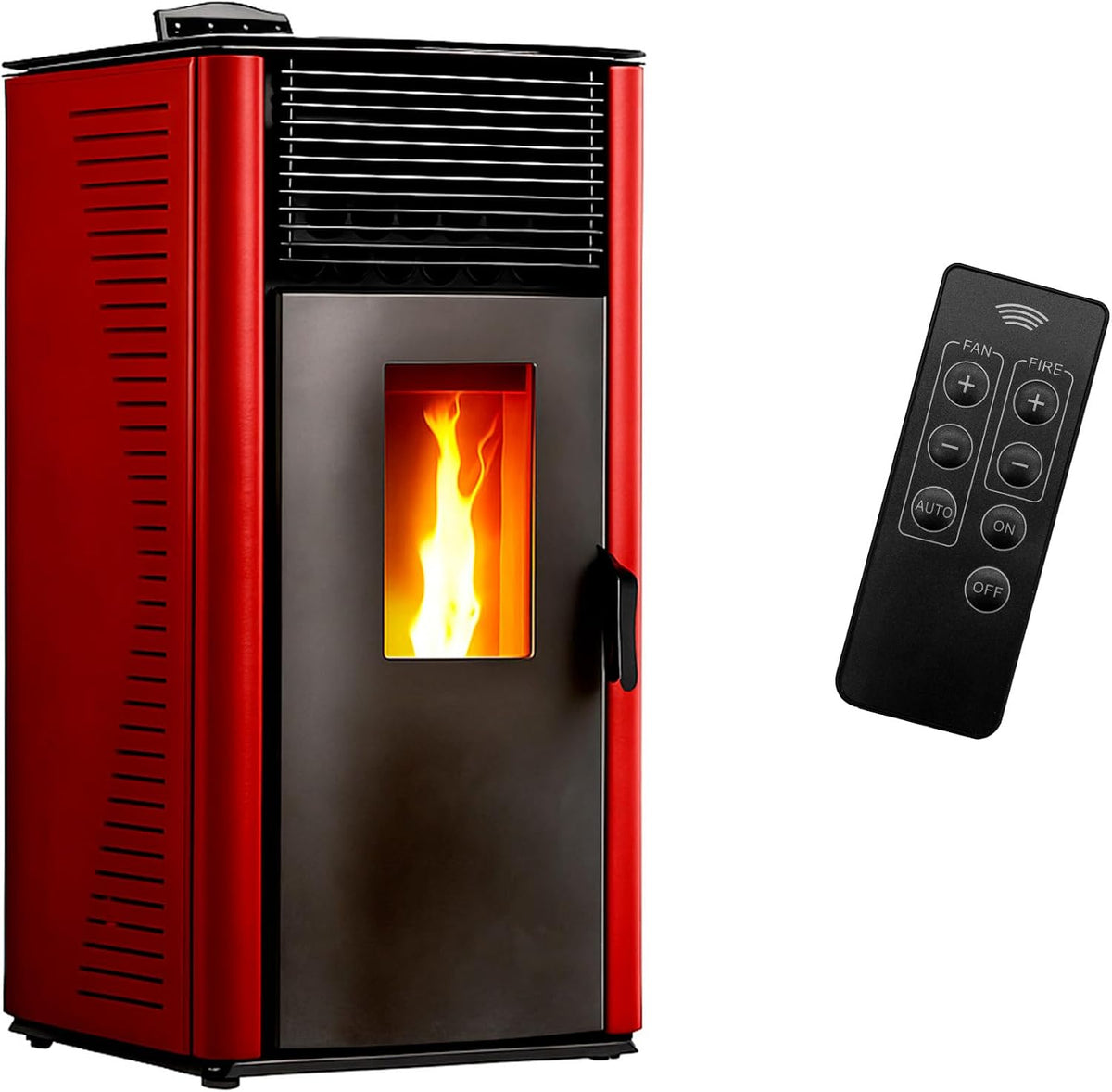 Sannover Thermique Pelletheizungen, 12 kW, Schwarz, Anita Luft-Pelletofen Bordeaux