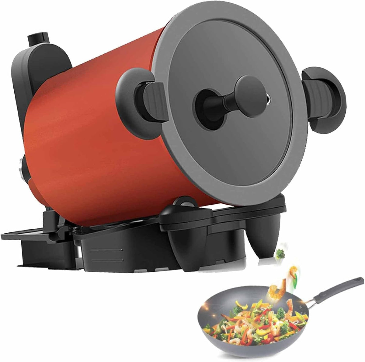 SACLMD Brotbackautomaten, DC0,25 W/DC0,6 W., ≤2 L, Grau, Automatische Kochmaschine, automatische Koch-Wok-Maschine für gebratenen Reis
