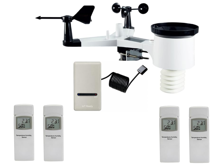 froggit Wetterstationen, Schwarz, DP1500 PRO IOT WiFi Internet Funk Wetterstation Bridge WLAN