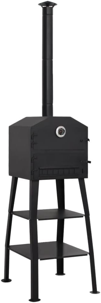NQJIBUE Pizzaofen, Braun, Kitchen & Dining Outdoor Holzkohle befeuert mit 2