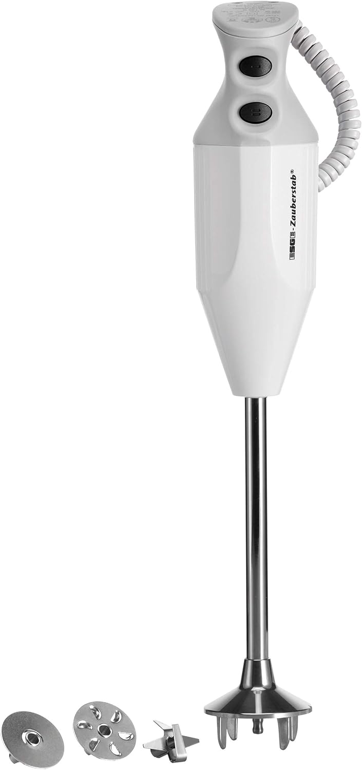 ESGE Zauberstab Stabmixer, 200 W, Weiß/Grau, P 200 Profi 90860, Pürierstab, 2 Stufen bis 17.000 U/Min, ergonomischer Griff