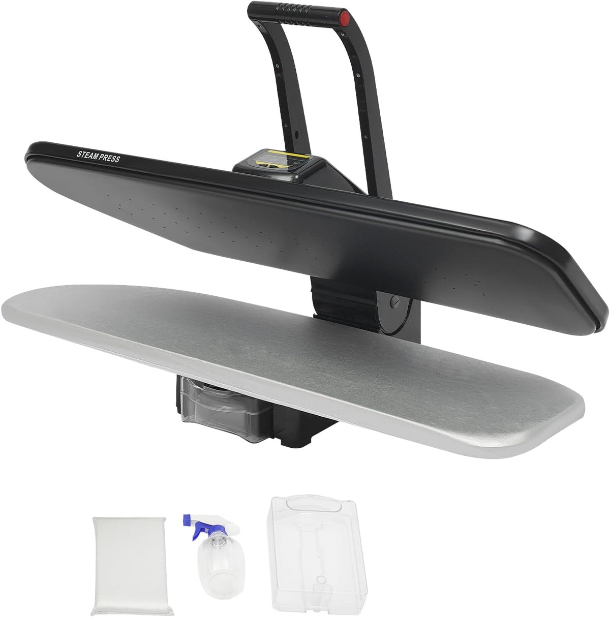ROGONPDK Bügelpressen, 1600 W, Schwarz, Dampfpresse, 36 Inch Stoffdampfpresse, Dampfpresse mit 5 Stoffeinstellungen