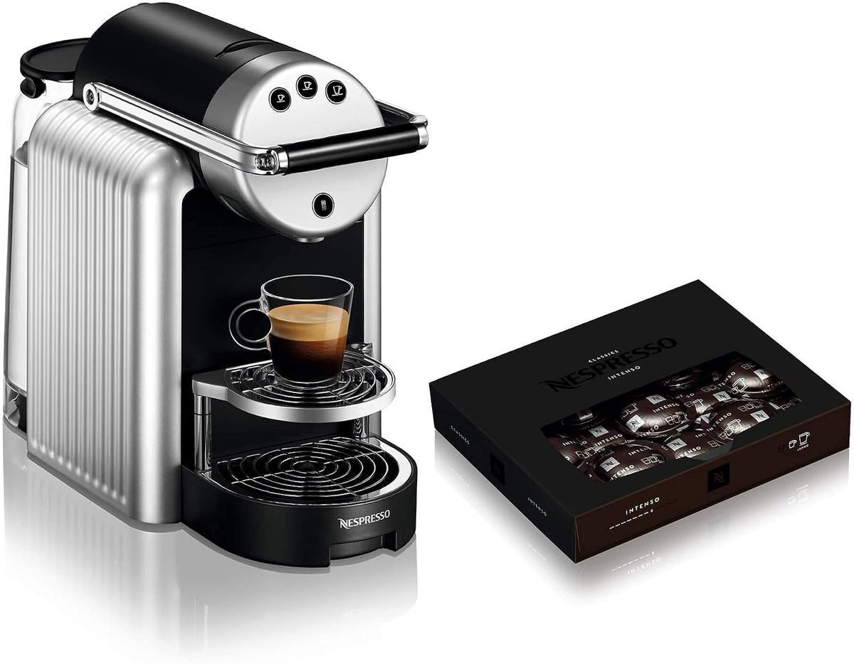 Nespresso Kaffeevollautomat, Silber, Professionelle Zenius inklusive 50 Kaffeekapseln