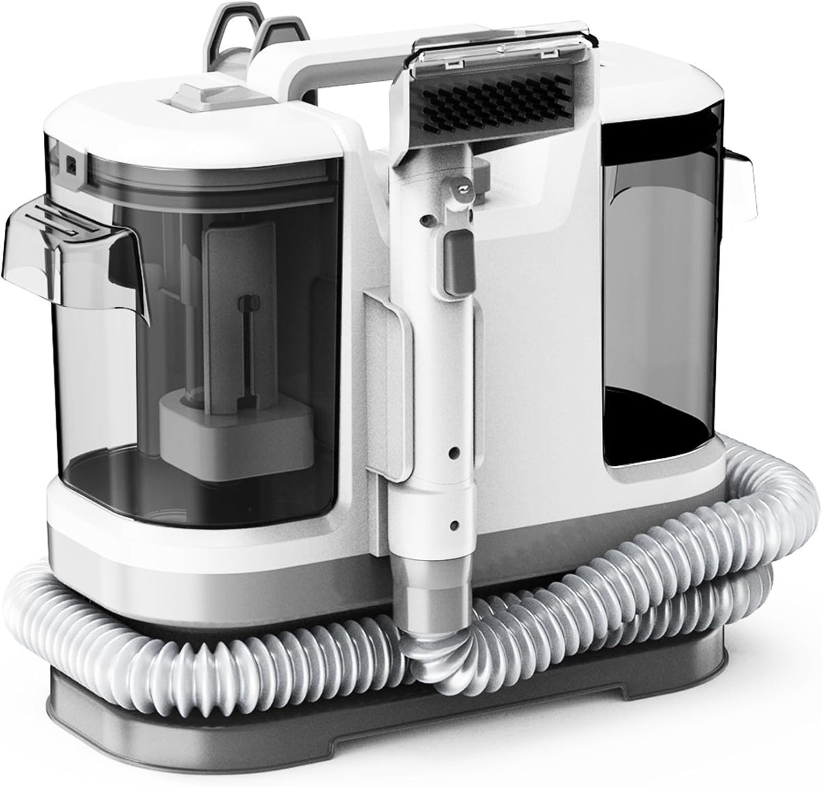 Bewinner Sofa, Grau, Nasssauger Polsterreiniger Gerät für Haustiere, Vielseitiger, Tragbarer Dampfreiniger Haustier Fleckenentferner