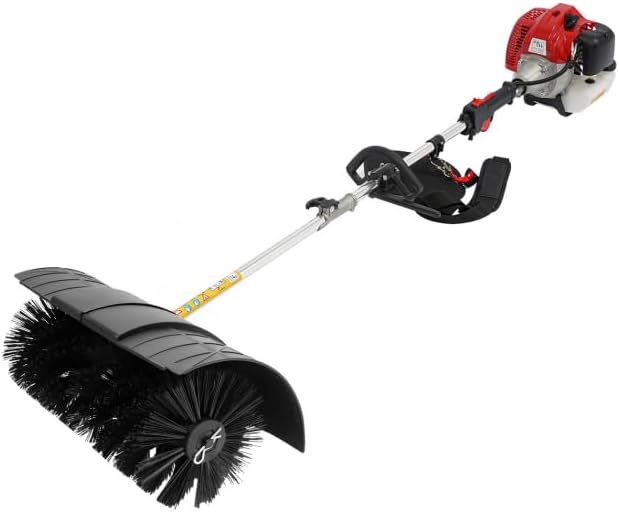 Repomanda Kehrer, 20,47 Zoll, 1.7KW, 1 L, PA6, Nylon, Schwarz/Rot, Handgeführte Benzin-Kehrmaschine 52cc 2-Takt 8500U/Min Tank