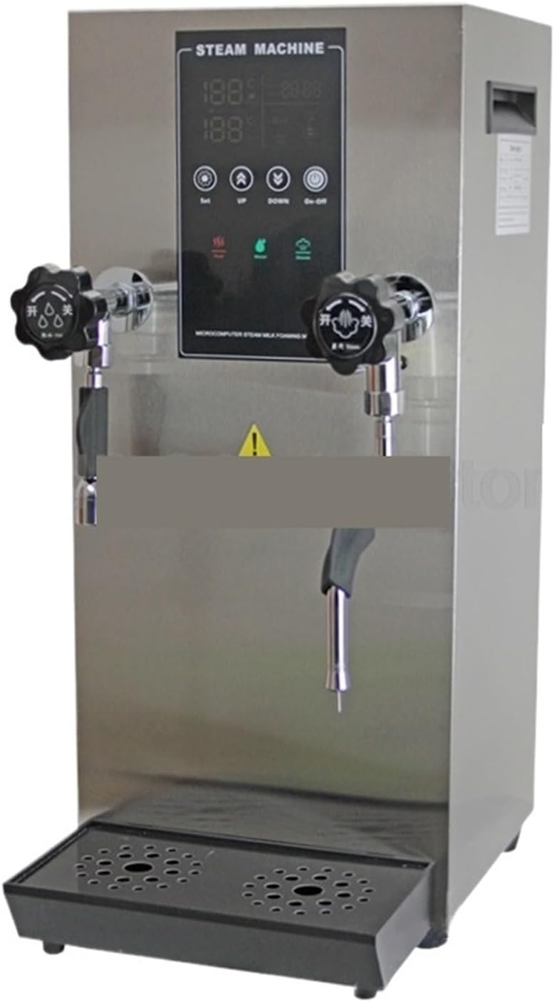 ERETYRET Milchaufschäumer, 2500 W, 12 L, Silber, Elektrokessel Maschine Edelstahl Dampf Heißwasserspender