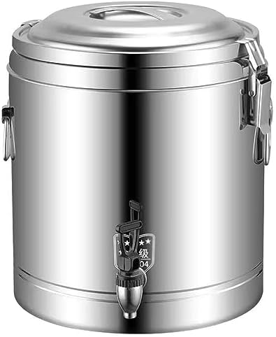 Isolierfass Kaffeemaschine, 20 l, Silber, gewerblicher Isoliereimer für Milchtee, isolierter Getränkespender, Größe: )