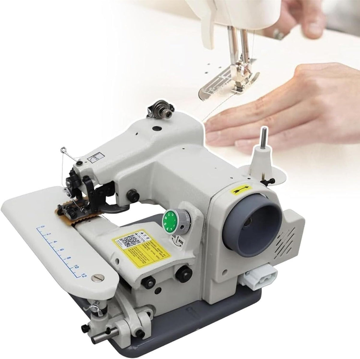 ZenHailure Schreibtisch, Grau, Tragbare Blindstich-Nähmaschine Für Den, Blindstich-Nähmaschine Für Schneider Mit 10 Nadeln