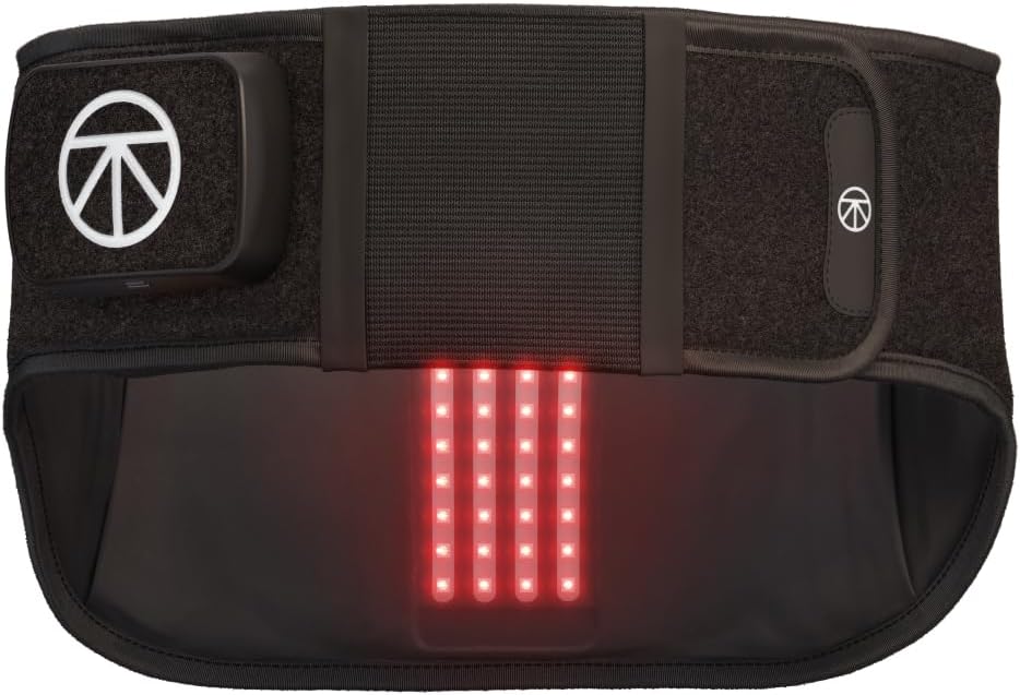 TheraGun Infrarottherapie, Schwarz, ThermBack LED von Therabody - 4-in-1 Rückenbandage mit, Ferninfrarot, integriertes Bedienfeld