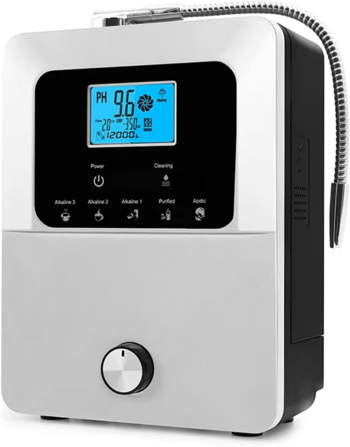 GERAZAHO Ersatzfilter für Wasserfilterkannen, Weiß, Alkalische Wasserionisierer-Maschine, wasserstoffreiches Wassersystem mit einstellbarem pH-Wert