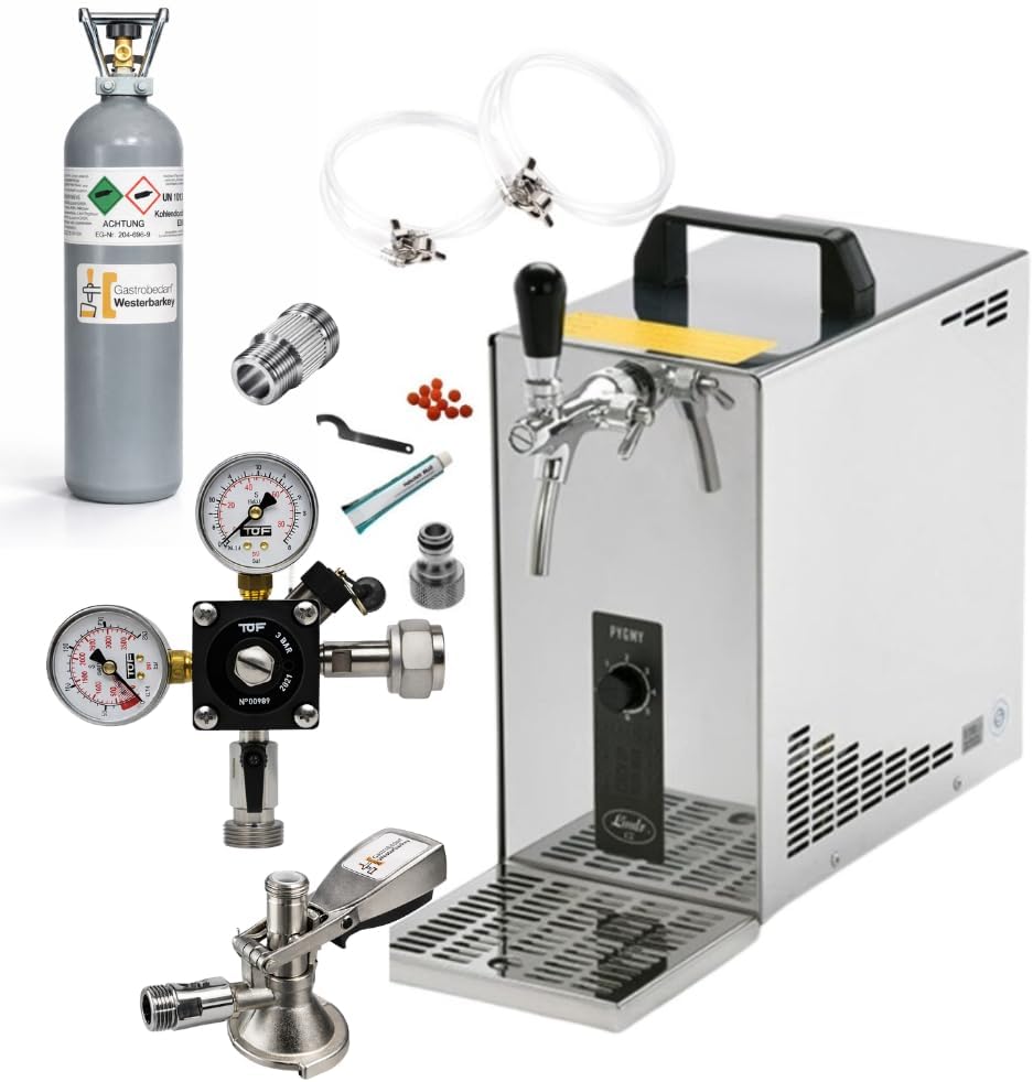 GASTROBEDARF WESTERBARKEY Barzubehör, 35l, 2 kg, Schwarz, Zapfanlage Trockenkühler /h Komplettset Co², Schläuche Keg Reinigung