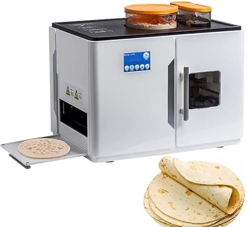 YXZYFPP Brotbackautomaten, 473 x 538 cm, Grau, Vollautomatischer elektrischer Roti-Maker, Bereitet 20 Tortillas gleichzeitig zu