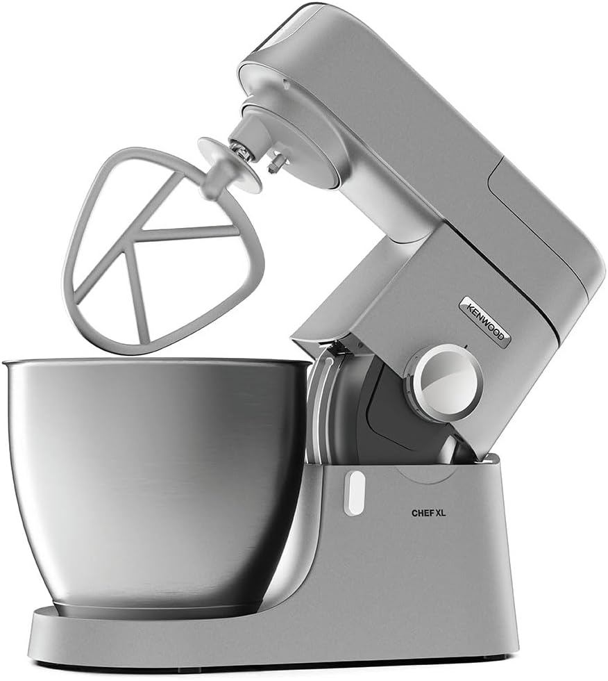 Kenwood Knet- & Rührmaschinen, 1200 W, 6,7 l, Silber, Chef XL KVL4100S, Küchenmaschine mit großer Edelstahl-Rührschüssel