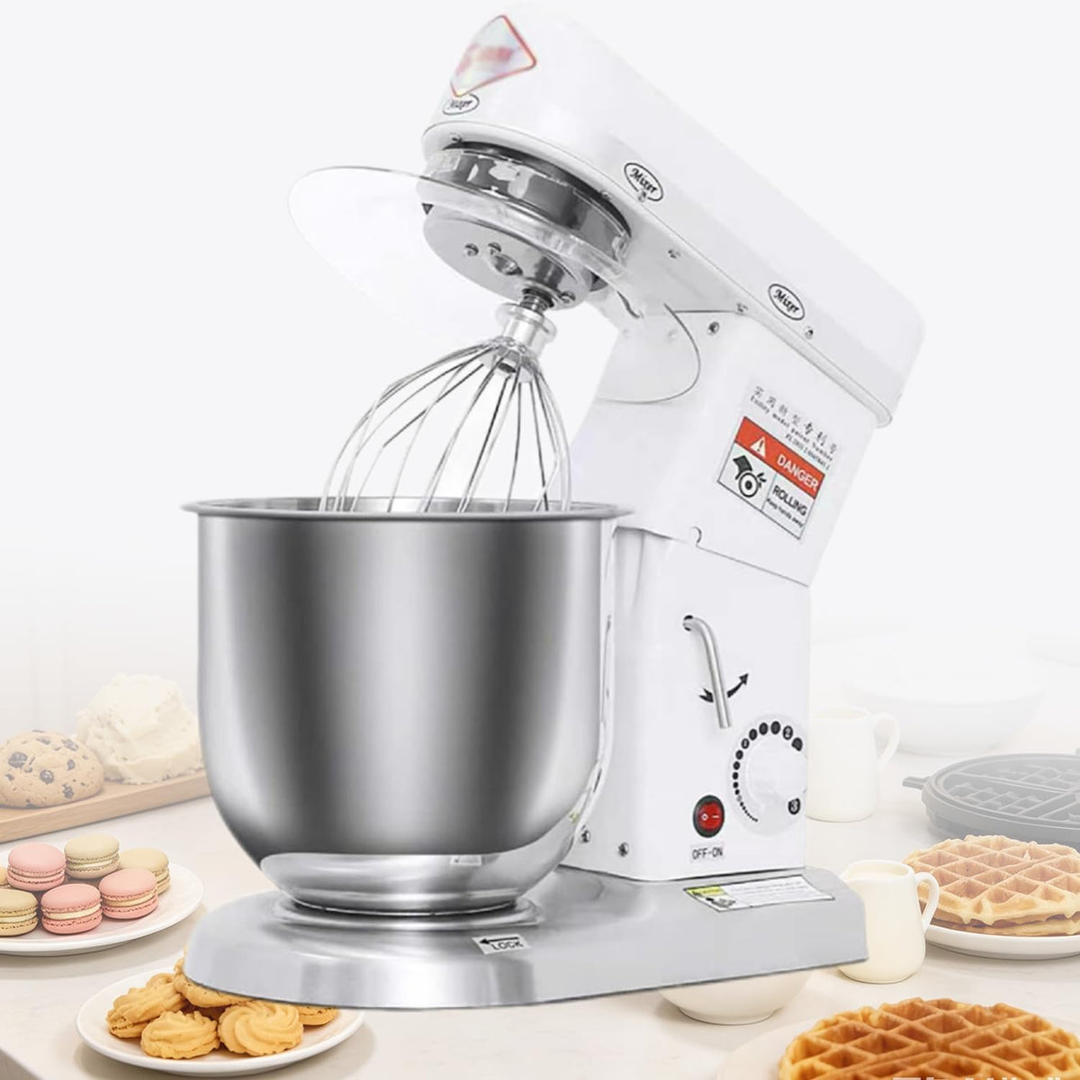 Azcabjie Standmixer, 10 L, Weiß