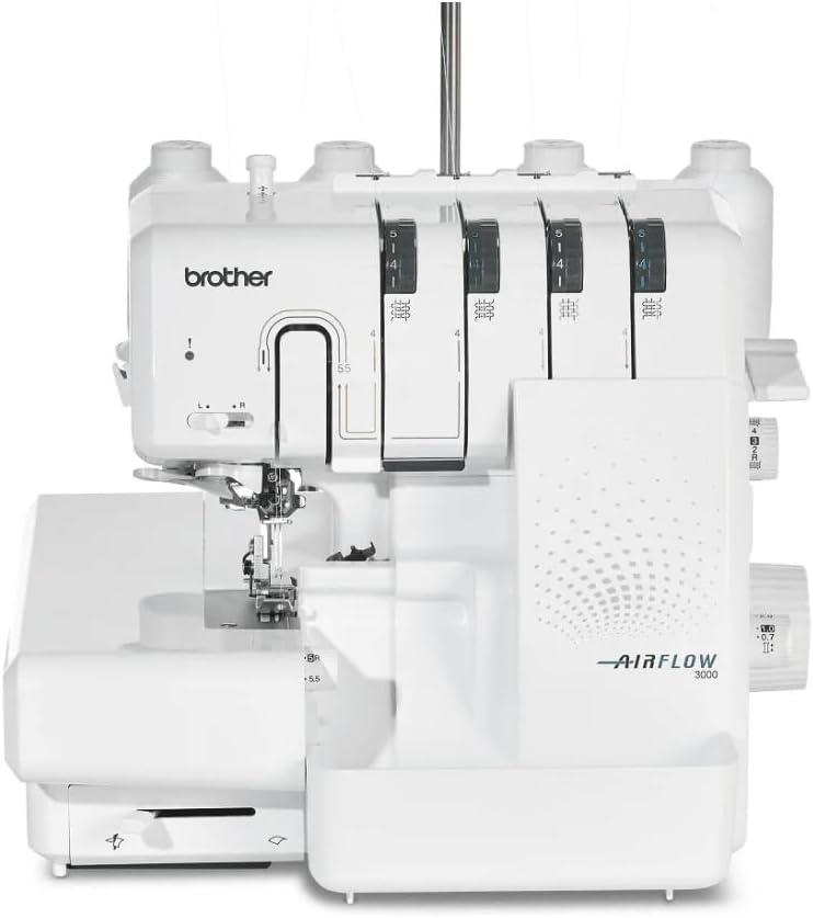Brother Overlock-Nähmaschinen, Schwarz, AIRFLOW 3000-4 Faden Overlock mit Lufteinfädelung
