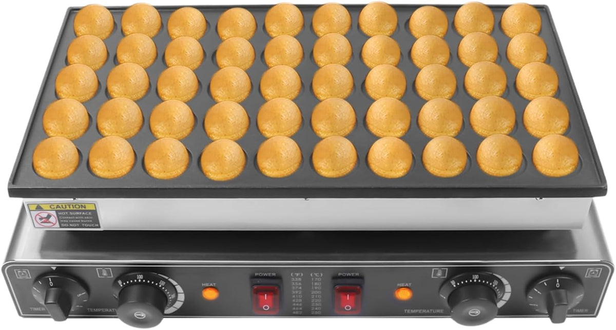 Loobiiny Waffeleisen, Schwarz, Elektrische Pfannkuchenmaschine, Waffelplatte, elektrische Pizzamaschine mit kontrollierter Temperatur