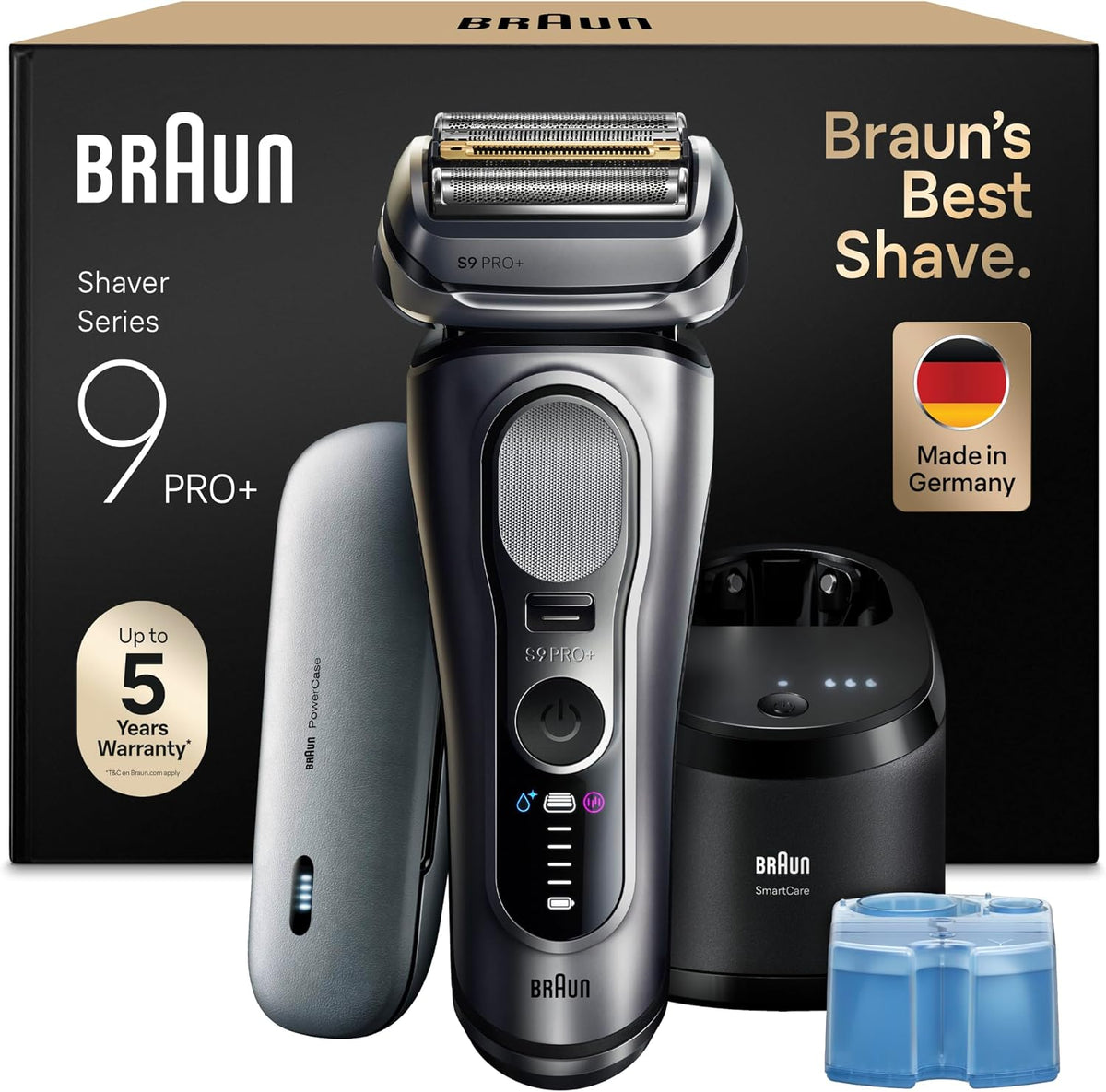 Braun Elektrorasierer, Braun/Silber, Rasierer Herren Elektrisch Series 9 Pro+, 9677cce, Silber, 5+1 Scherkopfelemente