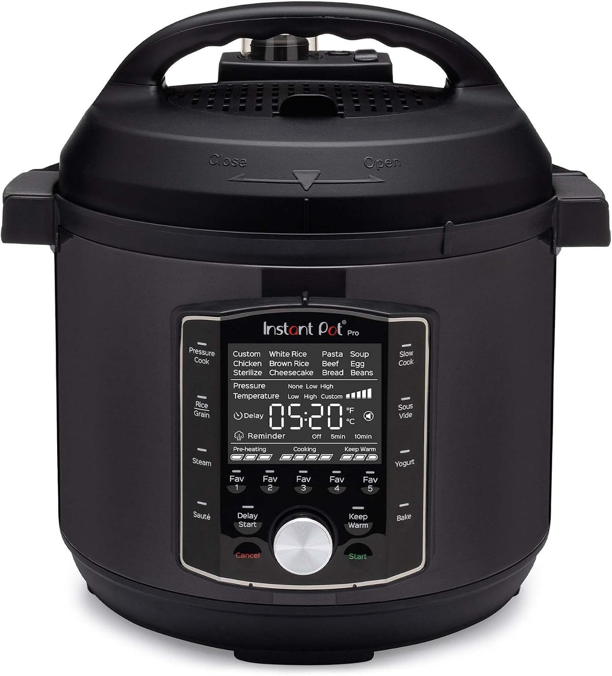 Instant Pot Multikocher, 1200 W, 5,7 L, Silber, Pro 10-in-1-Elektro-, Schnellkochtopf, Schongarer, Reiskocher, Dampfgarer