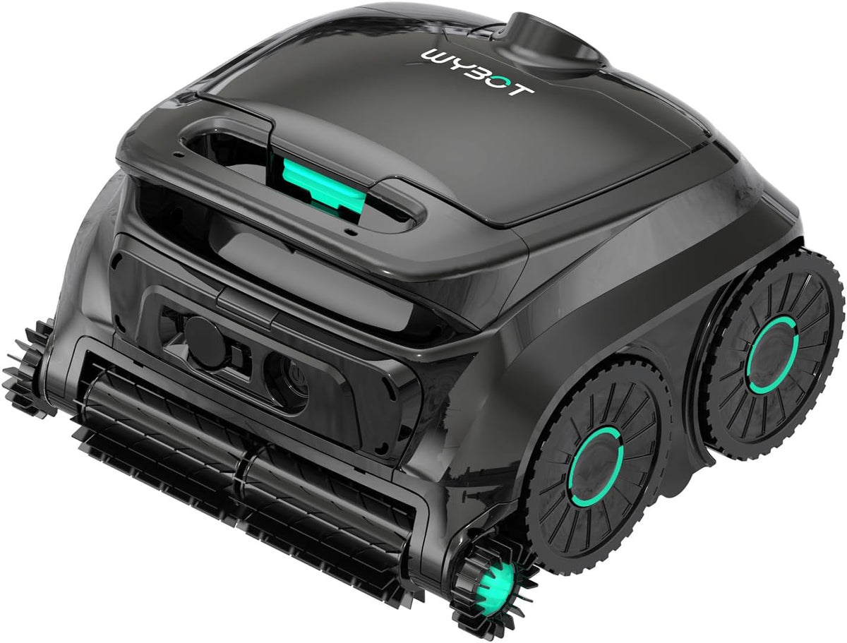 WYBOT Poolroboter, Schwarz, OS600 Akku Für Wand Und Boden, Kabelloser Mit 130 Min Laufzeit, Intelligente Navigation