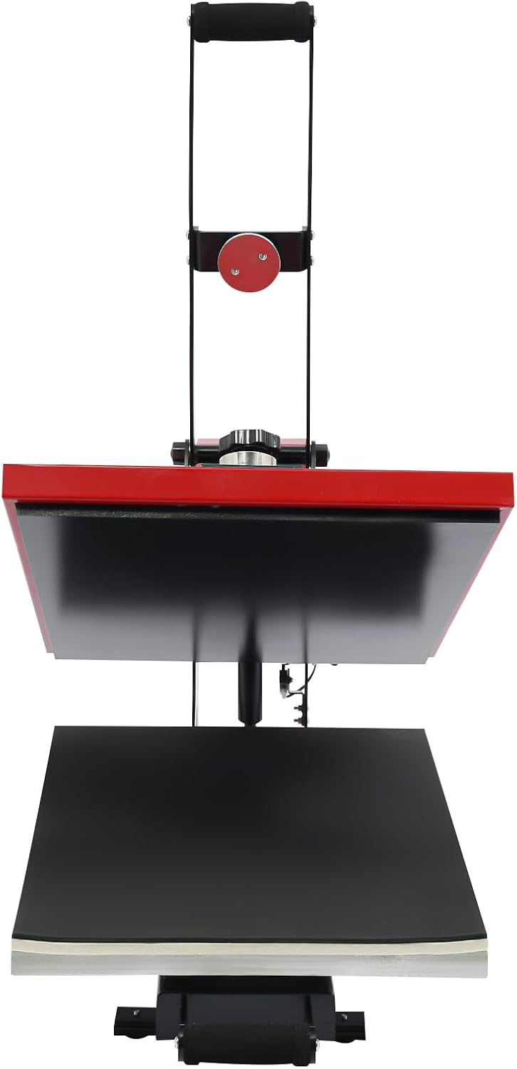 Queeucaer Druckpressen, 40x50 cm, 2000 W, Schwarz, Auto Hitzepresse Hei presse T-Shirtpresse Heat Press, T-Shirts