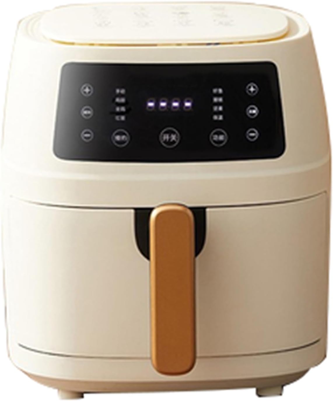 YRPEVFGAS Heissluftfritteuse, Leicht und kompakt,Smart Micro Computer ouch, ölfreies Luftbraten, große Kapazität., 6 l, Grün/Weiß