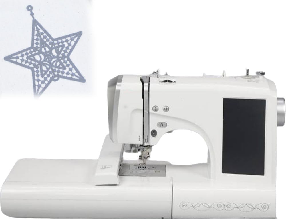 ShaiVrissian Stickmaschinen, 7 Zoll, Grau, Computergesteuerte Stickmaschine, Automatische Stickmaschine, LCD Touchscreen