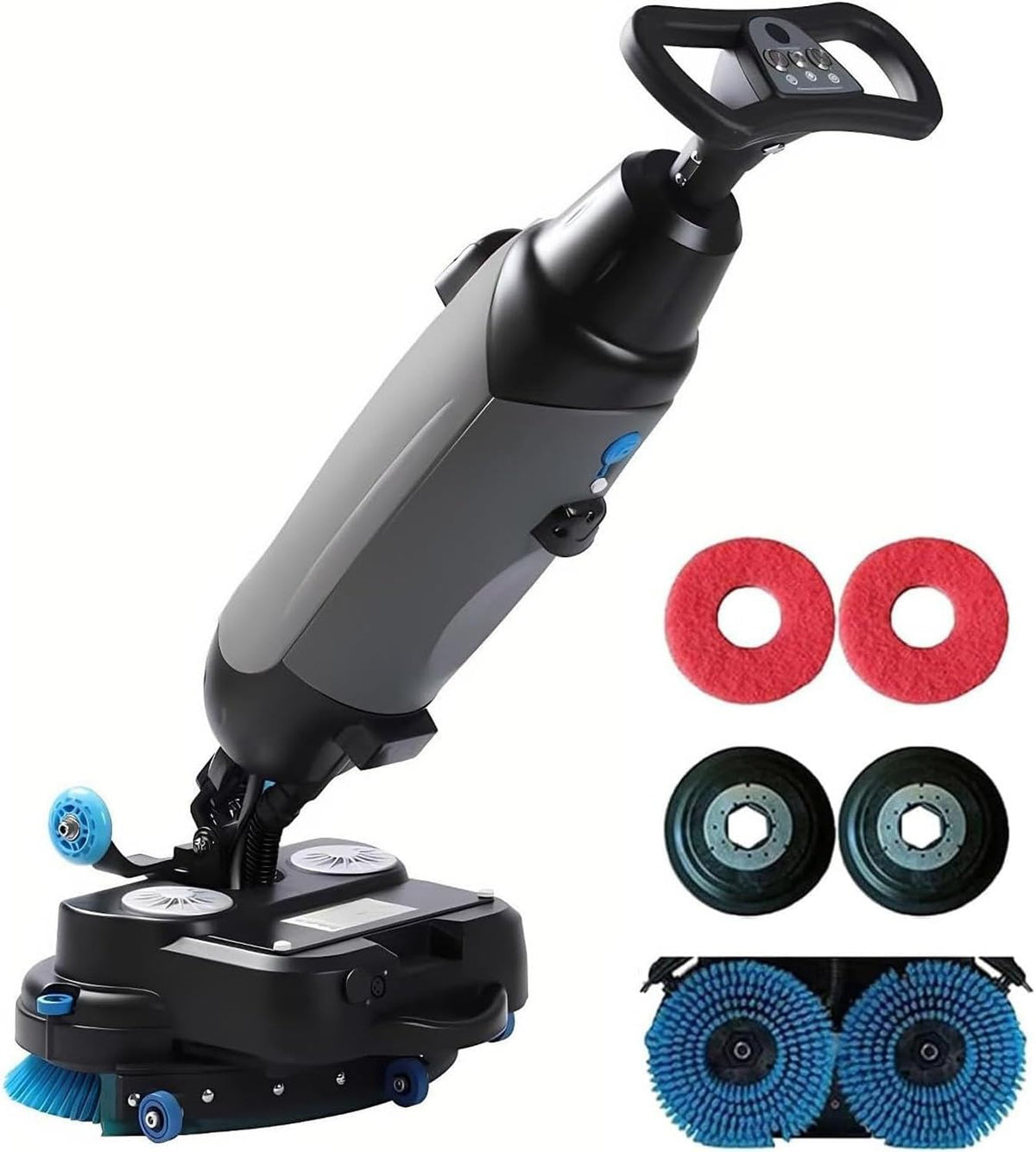 QITUJOUR Bodenpoliermaschinen, 1200 M, 43 Cm, Braun, Breite, Handgeführte Gewerbe-Scheuersaugmaschine Mit Polierfunktion