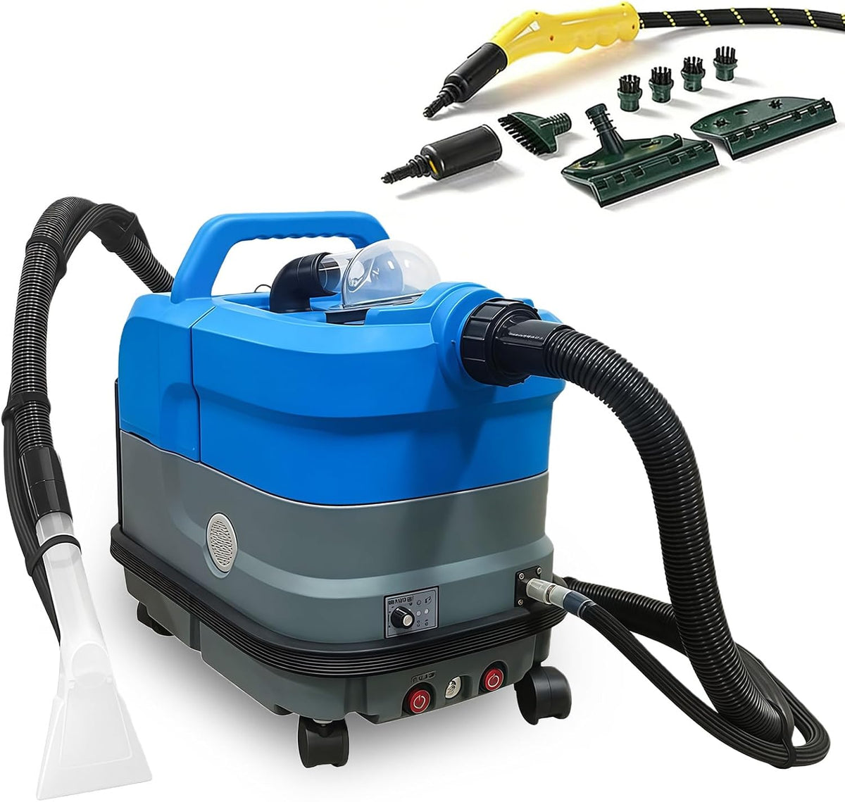 Sofa BANGBANGJI, 2500 W, 7,5 L, 12 L, Schwarz, Gewerblicher Teppich- und Polsterreiniger, Reinwassertank+ Abnehmbarer Schmutztank