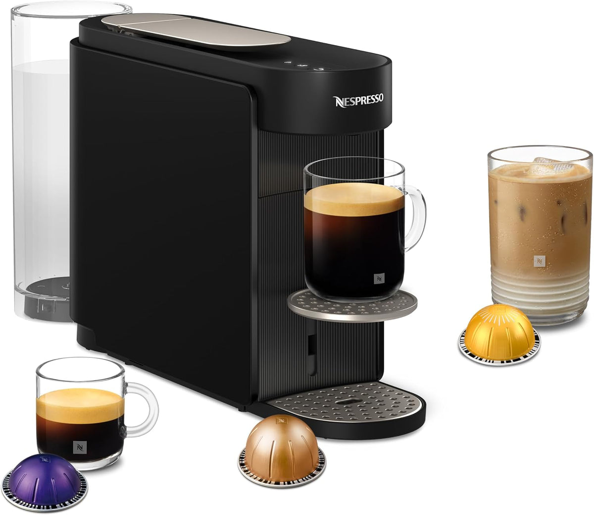Nespresso Kaffeemaschine, Schwarz, KRUPS Vertuo Up Kapselmaschine XN9408