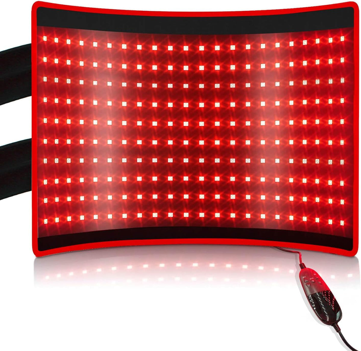 Bestqool Infrarottherapie, 43 W, Schwarz, Rotlichttherapie für Körper, FSA-HSA Infrarot-Lichttherapie-Pad, LED-Lichttherapie-Gürtel mit Timer